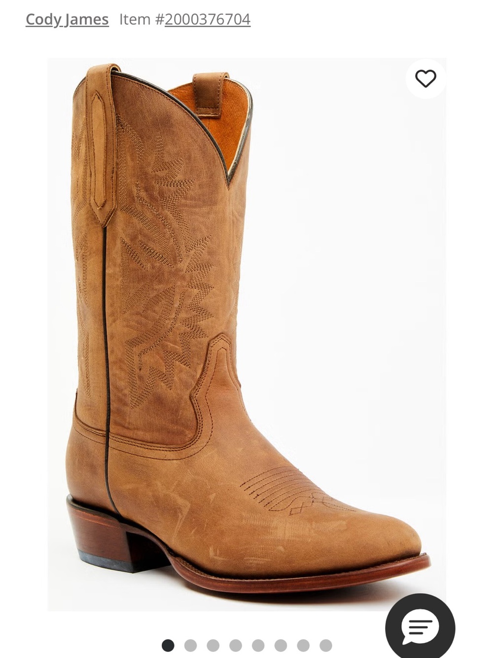 Cody James Tan Leather Western Cowboy Boot